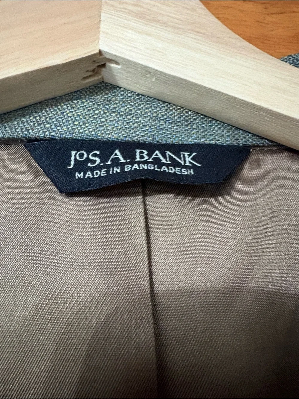 Jos A Bank 100% Silk Tweed Green Blazer Sport Coat, 48L